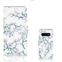 Samsung Galaxy S10 Plus Uniek Hoesje Blossom White | Portemonnee hoesje