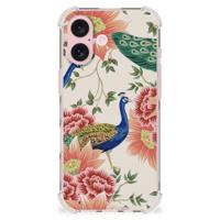 Case Anti-shock voor iPhone 16 Pink Peacock
