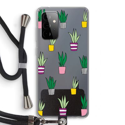 Sanseveria: Samsung Galaxy A72 5G Transparant Hoesje met koord