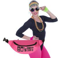 Foute 80s/90s party verkleed set compleet - dames - jaren 80/90 verkleed accessoires - thumbnail