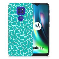 Motorola Moto G9 Play | E7 Plus | Hoesje maken | Cracks Blue