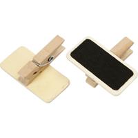 Creativ Company Schoolbord met wasknijpers, afm 4x2 cm, 12 stuk/ 1 doos