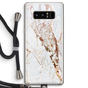 Goud marmer: Samsung Galaxy Note 8 Transparant Hoesje met koord
