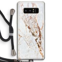Goud marmer: Samsung Galaxy Note 8 Transparant Hoesje met koord