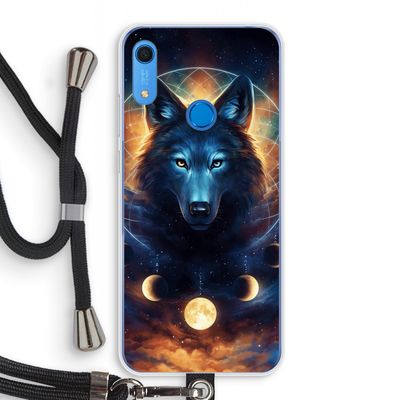 Wolf Dreamcatcher: Huawei Y6s Transparant Hoesje met koord