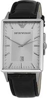 Horlogeband Armani AR2417 Leder Zwart 22mm