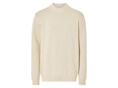 LIVERGY Gebreide heren trui (Beige, XXL)