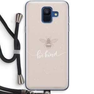 Be(e) kind: Samsung Galaxy A6 (2018) Transparant Hoesje met koord