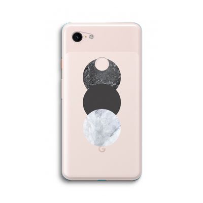 Marmeren cirkels: Google Pixel 3 XL Transparant Hoesje