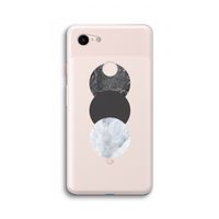 Marmeren cirkels: Google Pixel 3 XL Transparant Hoesje