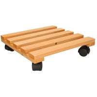 1x Planten trolleys/multirollers vierkant 30 cm bruin   -