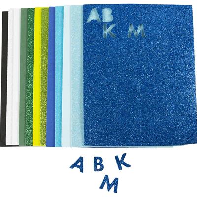 Creativ Company Foam vellen, afm 14x25 cm, dikte 2 mm, blauw/groen harmonie, 12 vel/ 1 doos