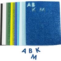 Creativ Company Foam vellen, afm 14x25 cm, dikte 2 mm, blauw/groen harmonie, 12 vel/ 1 doos