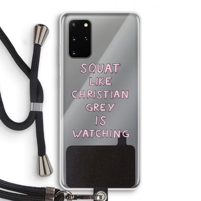 Christian Grey: Samsung Galaxy S20 Plus Transparant Hoesje met koord