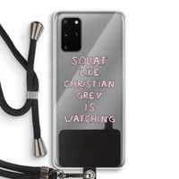 Christian Grey: Samsung Galaxy S20 Plus Transparant Hoesje met koord