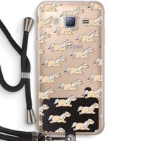 Ponys: Samsung Galaxy J3 (2016) Transparant Hoesje met koord