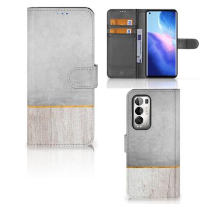 OPPO Find X3 Neo 5G | Book Style Case | Wood Concrete