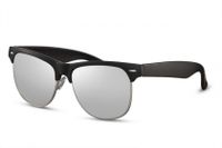 CWI zonnebril unisex wayfarer cat.3 zwart/zilver (CWI2530) - thumbnail