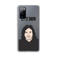 Let It Snow: Samsung Galaxy S20 FE / S20 FE 5G Transparant Hoesje