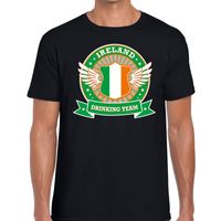 Zwart Ireland drinking team t-shirt heren