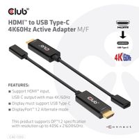 Club 3D Club 3D HDMI to USB Type-C 4K60Hz Active Adapter M/F - thumbnail