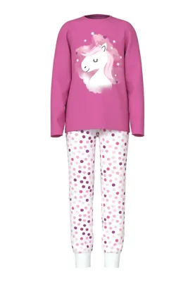 Name it kinder-meisjes pyjama katoen - Pink Unicorn - Roze katoenen kinder pyjama - 104 - 104 - 104 - 104 - 104 - 104 - 104 - 104 - 104 -