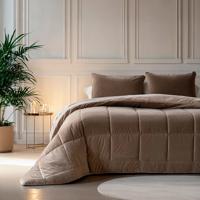 Zavelo Easy All-in-one-Dekbed Velvet Taupe-1-persoons (140x200 cm)