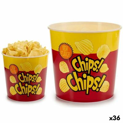 Aperitiefschaaltje Leknes Polypropyleen Afgedrukt Friet 5 L 21,5 x 20 x 21,5 cm (36 Stuks)