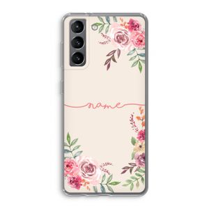 Rozen: Samsung Galaxy S21 Transparant Hoesje