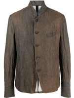 Forme D'expression chemise en coton à effet usé - Marron