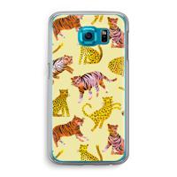 Cute Tigers and Leopards: Samsung Galaxy S6 Transparant Hoesje - thumbnail