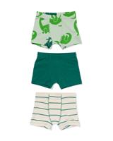 HEMA Kinderboxers Stretch Katoen Dino - 3 Stuks Groen (groen)