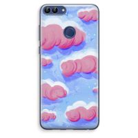 Roze wolken met vogels: Huawei P Smart (2018) Transparant Hoesje