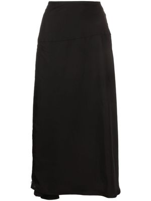 Jil Sander jupe mi-longue à fermeture décalée - Noir