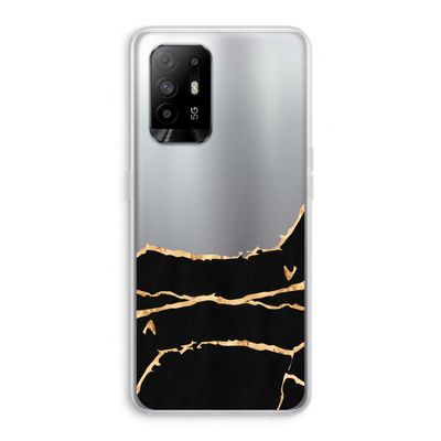 Gouden marmer: Oppo A95 5G Transparant Hoesje