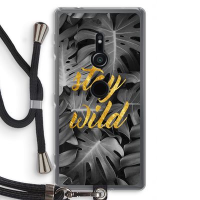 Stay wild: Sony Xperia XZ2 Transparant Hoesje met koord