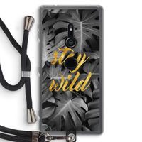Stay wild: Sony Xperia XZ2 Transparant Hoesje met koord