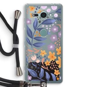 Flowers with blue leaves: Sony Xperia XZ2 Compact Transparant Hoesje met koord