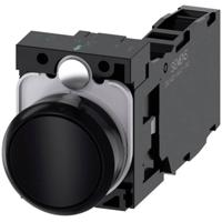 Siemens 3SU11000AB101FA0 3SU1100-0AB10-1FA0 Druktoets Kunststof frontring, Rond Knop Zwart 1 stuk(s)