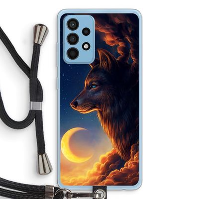 Night Guardian: Samsung Galaxy A52 Transparant Hoesje met koord