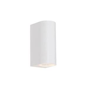 QAZQA Moderne buiten wandlamp wit kunststof ovaal 2-lichts - Baleno