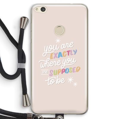 Right Place: Huawei Ascend P8 Lite (2017) Transparant Hoesje met koord