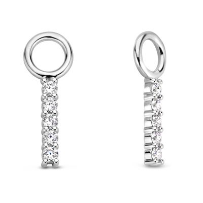 TI SENTO-Milano 9246ZI Oorringbedels zilver-zirconia 2 x 18 mm