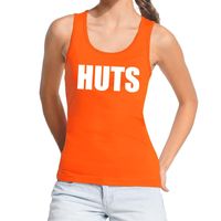 Oranje Huts tanktop / mouwloos shirt dames