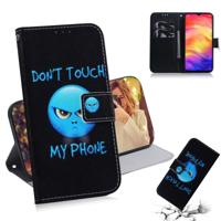 Woede patroon gekleurde tekening horizontale Flip lederen case voor Xiaomi Redmi Note 7 met houder & card slots & portemonnee