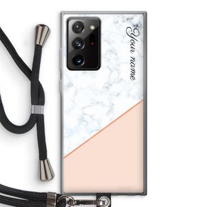 Marmer in stijl: Samsung Galaxy Note 20 Ultra / Note 20 Ultra 5G Transparant Hoesje met koord