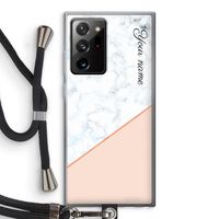 Marmer in stijl: Samsung Galaxy Note 20 Ultra / Note 20 Ultra 5G Transparant Hoesje met koord