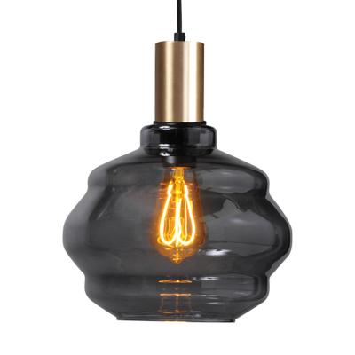 Masterlight Hanglamp goudPorto met Ball smoke glas - Ø 24cm - 2710-05-02-3