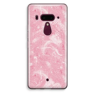Abstract Painting Pink: HTC U12+ Transparant Hoesje