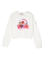 Moncler Enfant sweat en coton à imprimé graphique - Blanc - thumbnail